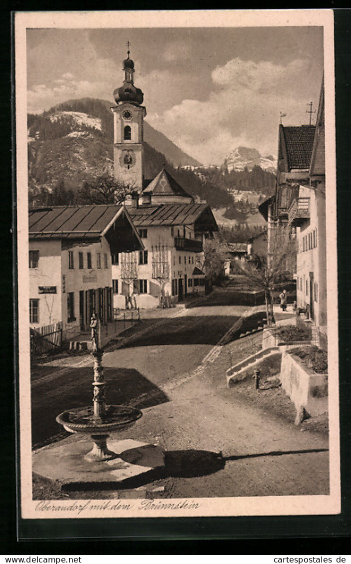 AK Oberaudorf, Strassenpartie Mit Dem Brünnstein  - Autres & Non Classés