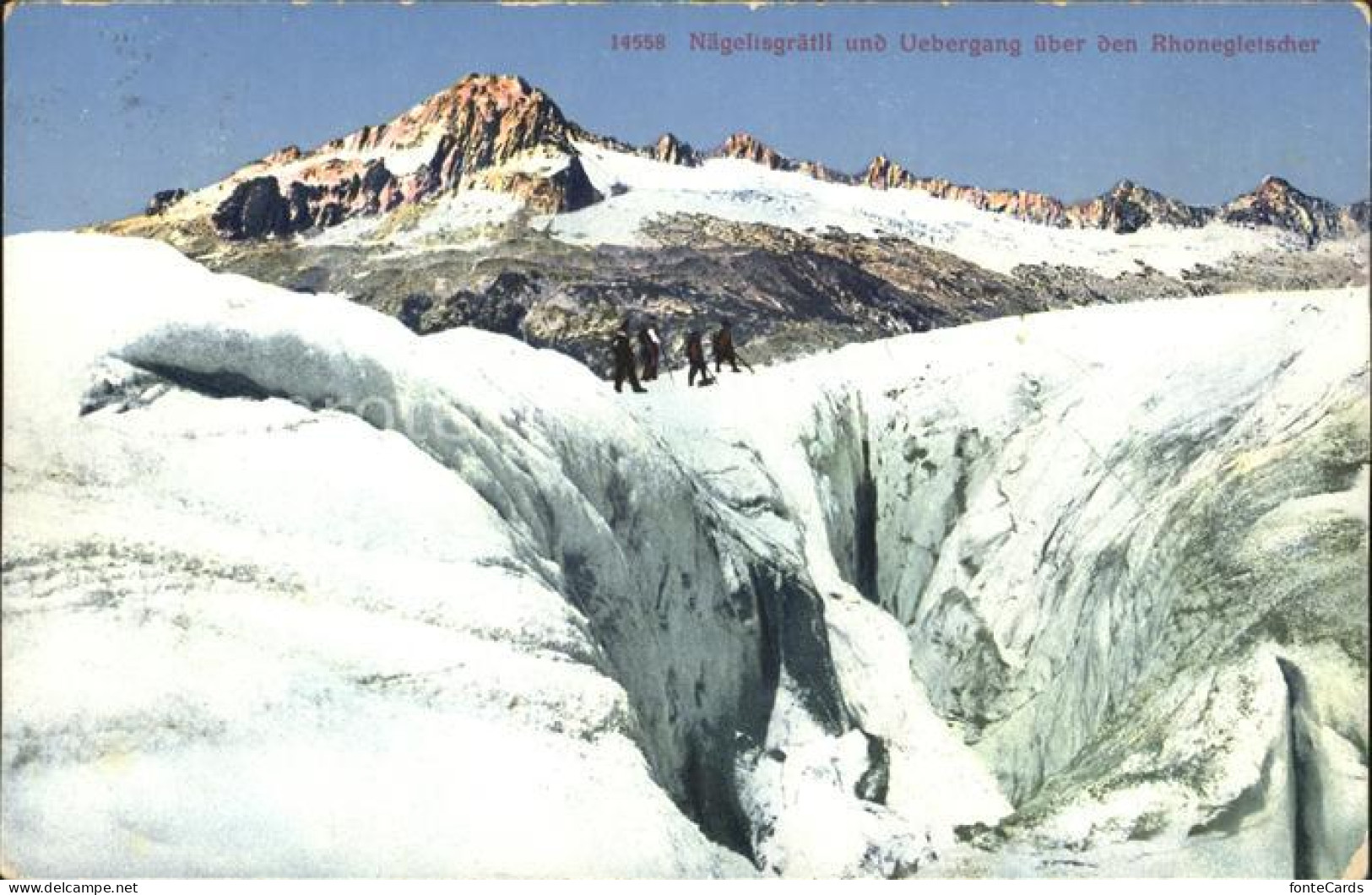 12011827 Furka Naegelisgraetli Und Uebergang Ueber Den Rhonegletscher Bergsteige - Andere & Zonder Classificatie