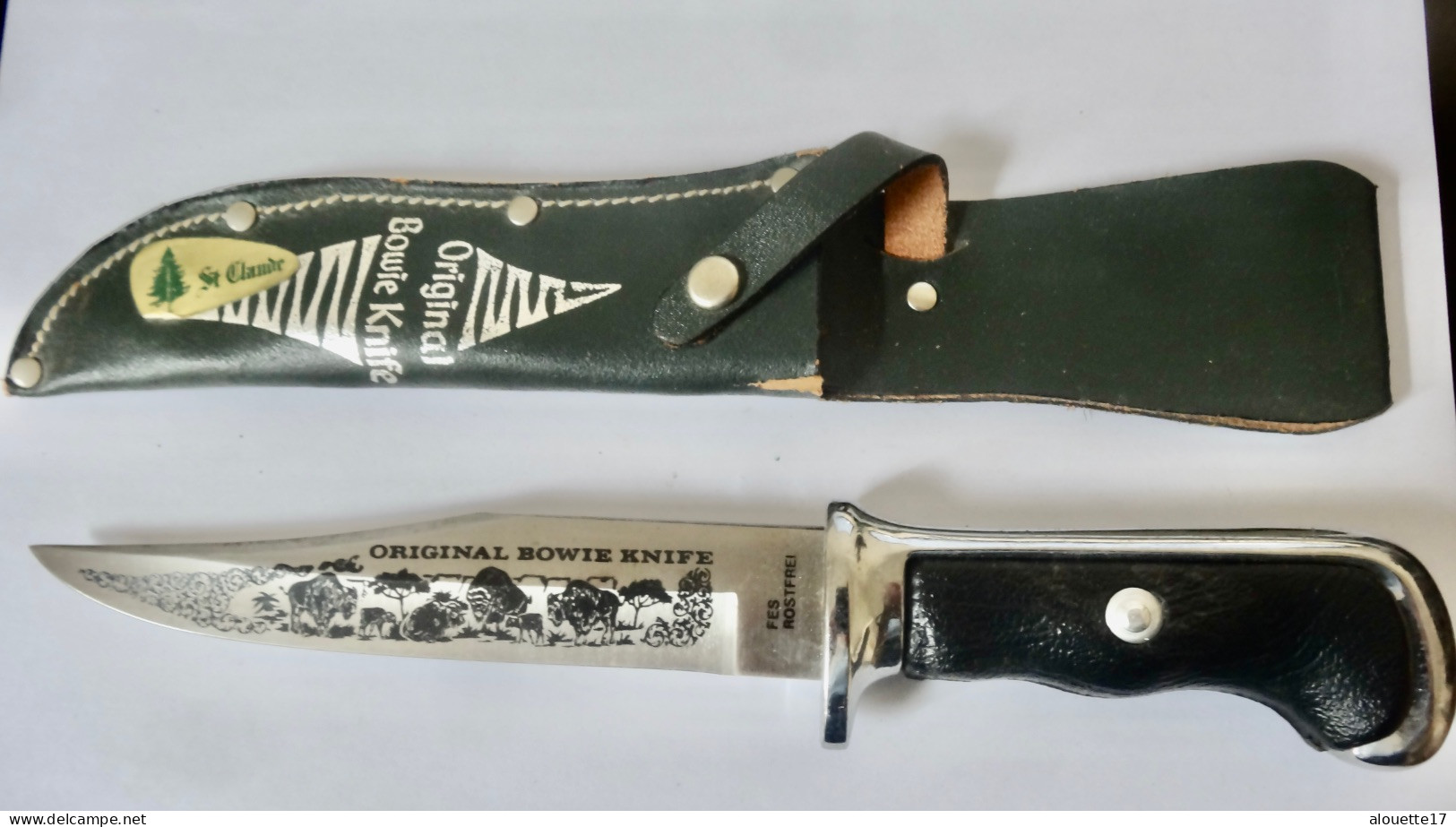 Couteau De Chasse Original Bowie KNIFE  N 2 - Armas Blancas