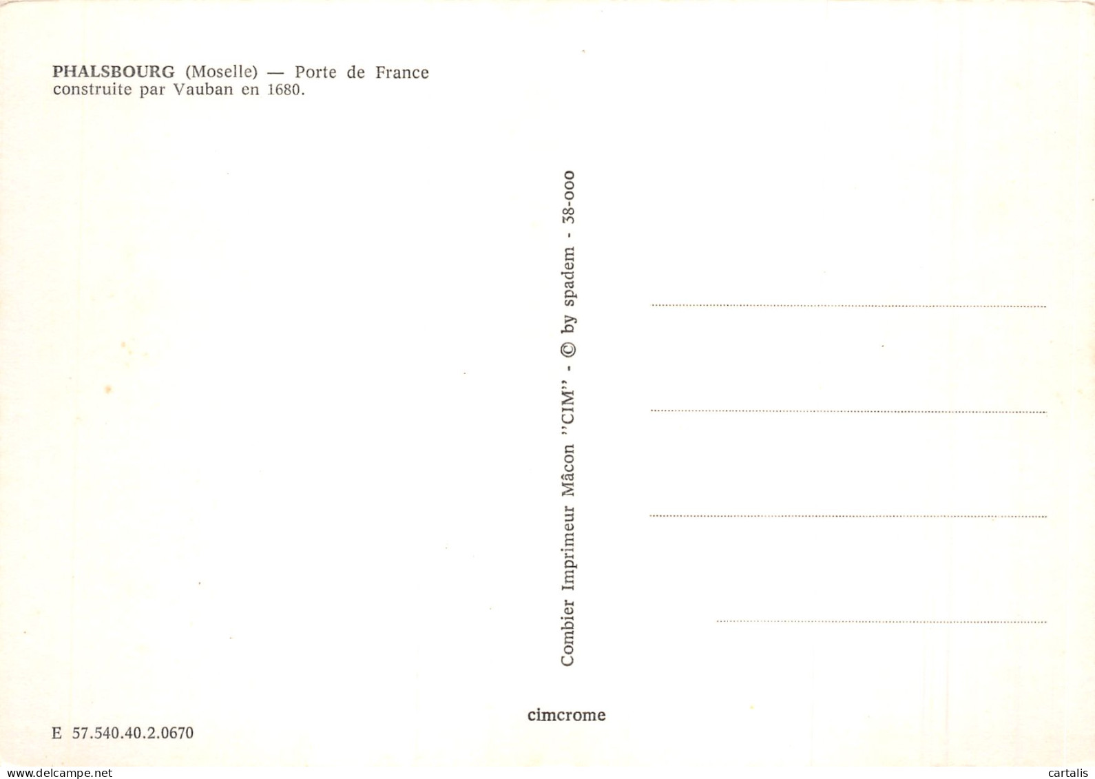 57-PHALSBOURG-N°4201-D/0177 - Altri & Non Classificati