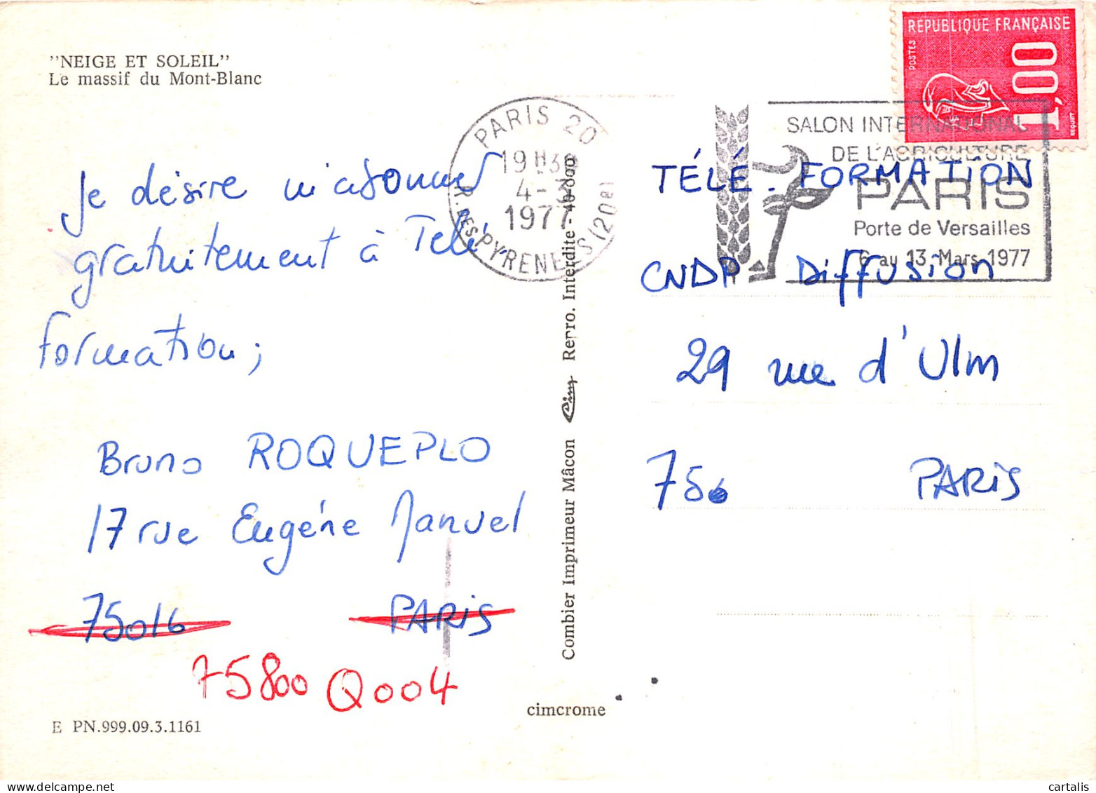 74-LE MONT BLANC-N°4201-D/0143 - Other & Unclassified