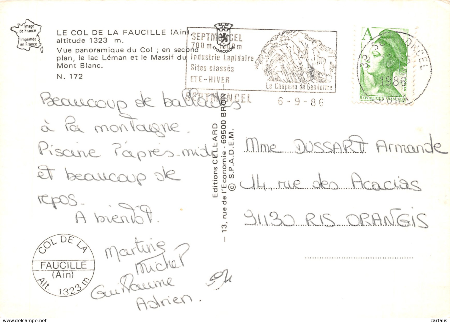 01-COL DE LA FAUCILLE-N°4201-D/0099 - Unclassified