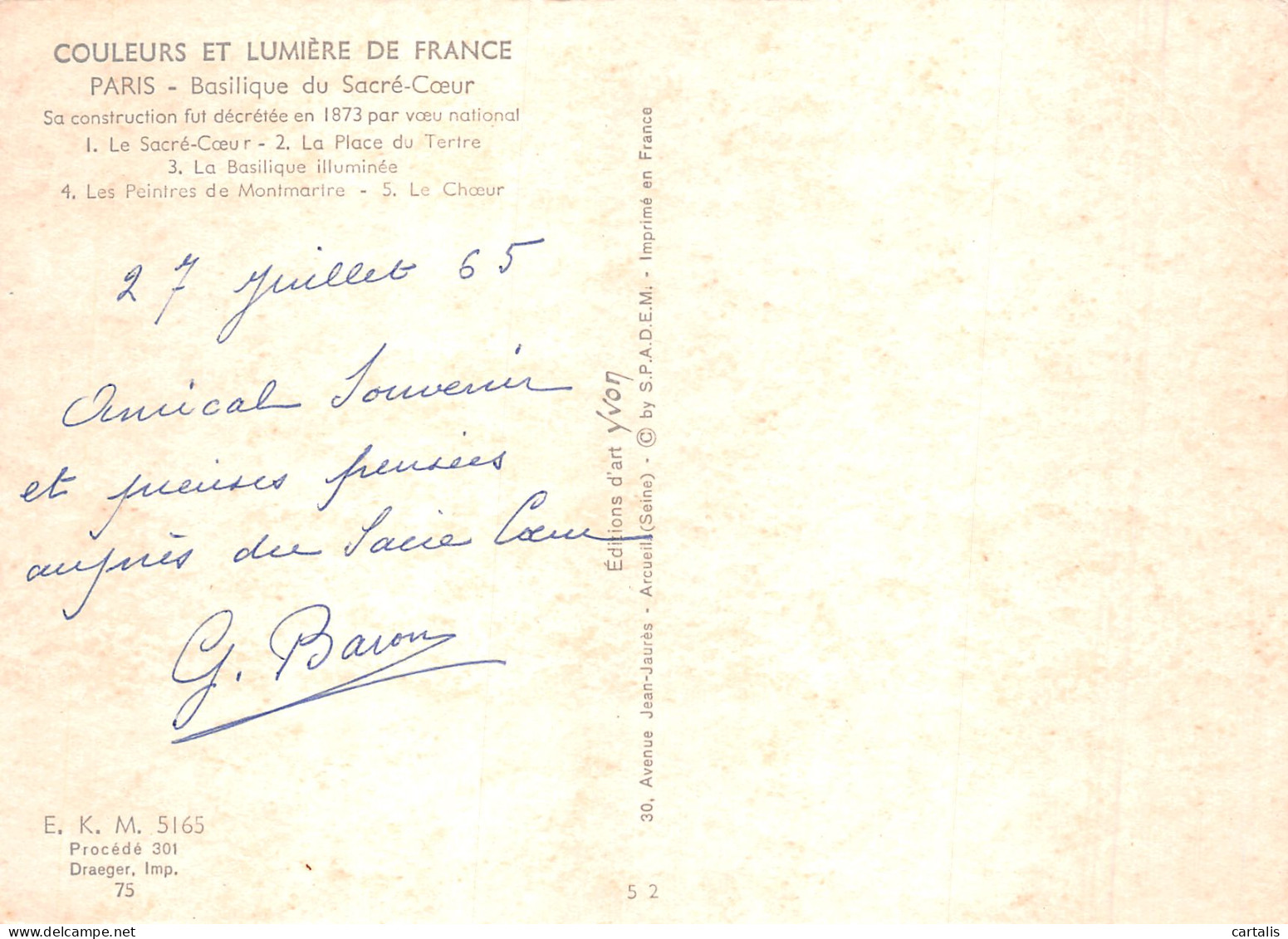 75-PARIS LE SACRE COEUR-N°4201-C/0121 - Sacré Coeur