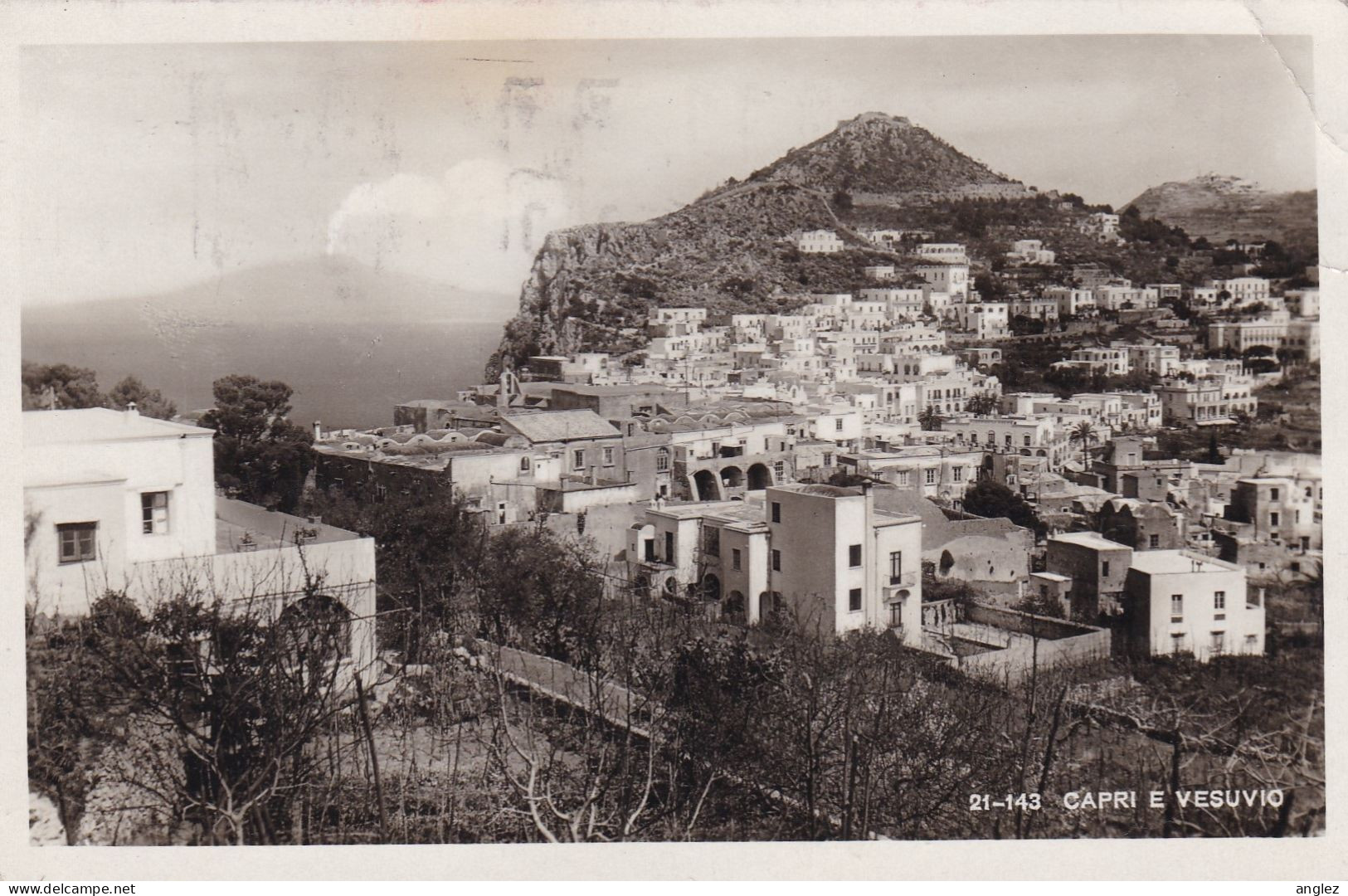Italy - RPPC Capri E Vesuvio Posted 1938 To Bamburg Germany - Altri & Non Classificati