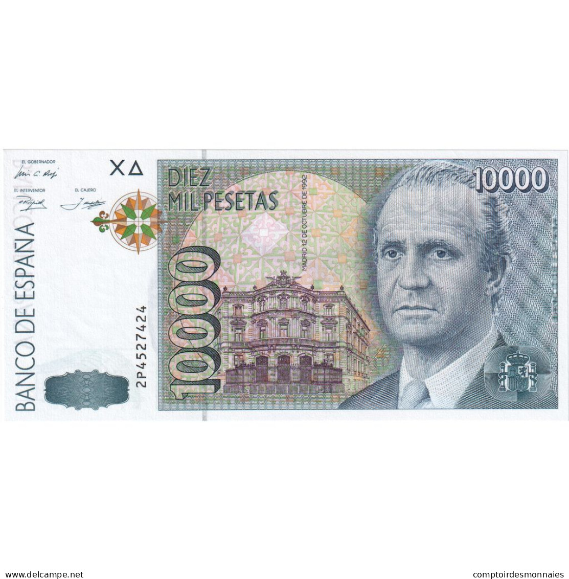 Espagne, 10,000 Pesetas, 1992-10-12, SPL - [ 4] 1975-… : Juan Carlos I