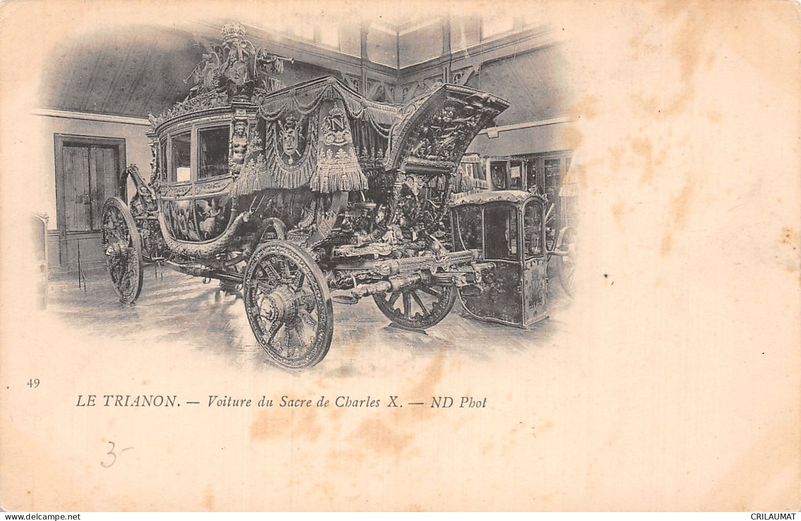 78-VERSAILLES LE TRIANON VOITURE DU SACRE DE CHARLES X-N°5147-B/0013 - Versailles (Schloß)