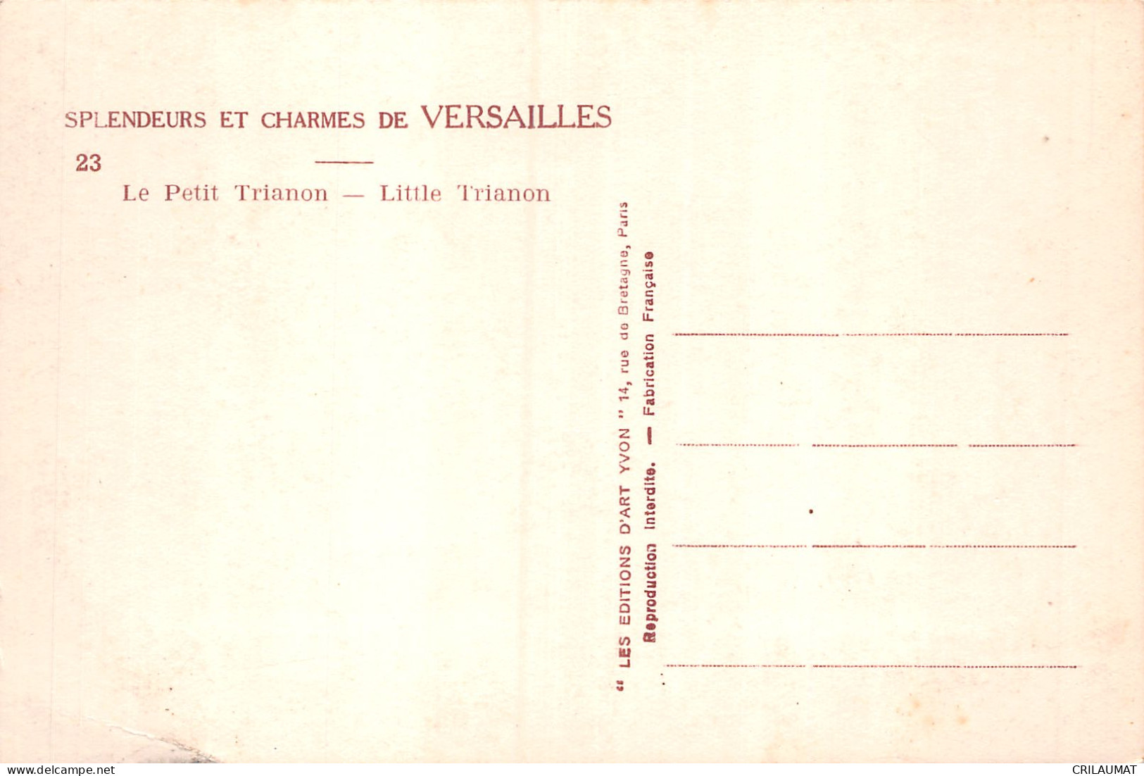 78-VERSAILLES LE PETIT TRIANON-N°5147-A/0291 - Versailles (Schloß)