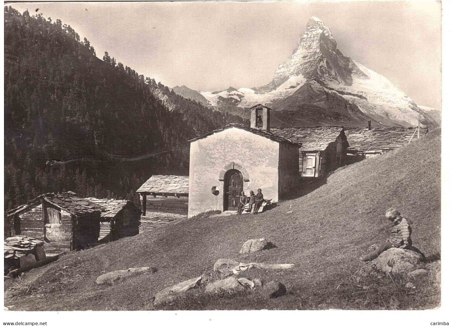 CARTOLINA CERVINO CON ANNULLO TARGHETTA PANETTONE MOTTA - 1946-60: Marcophilie