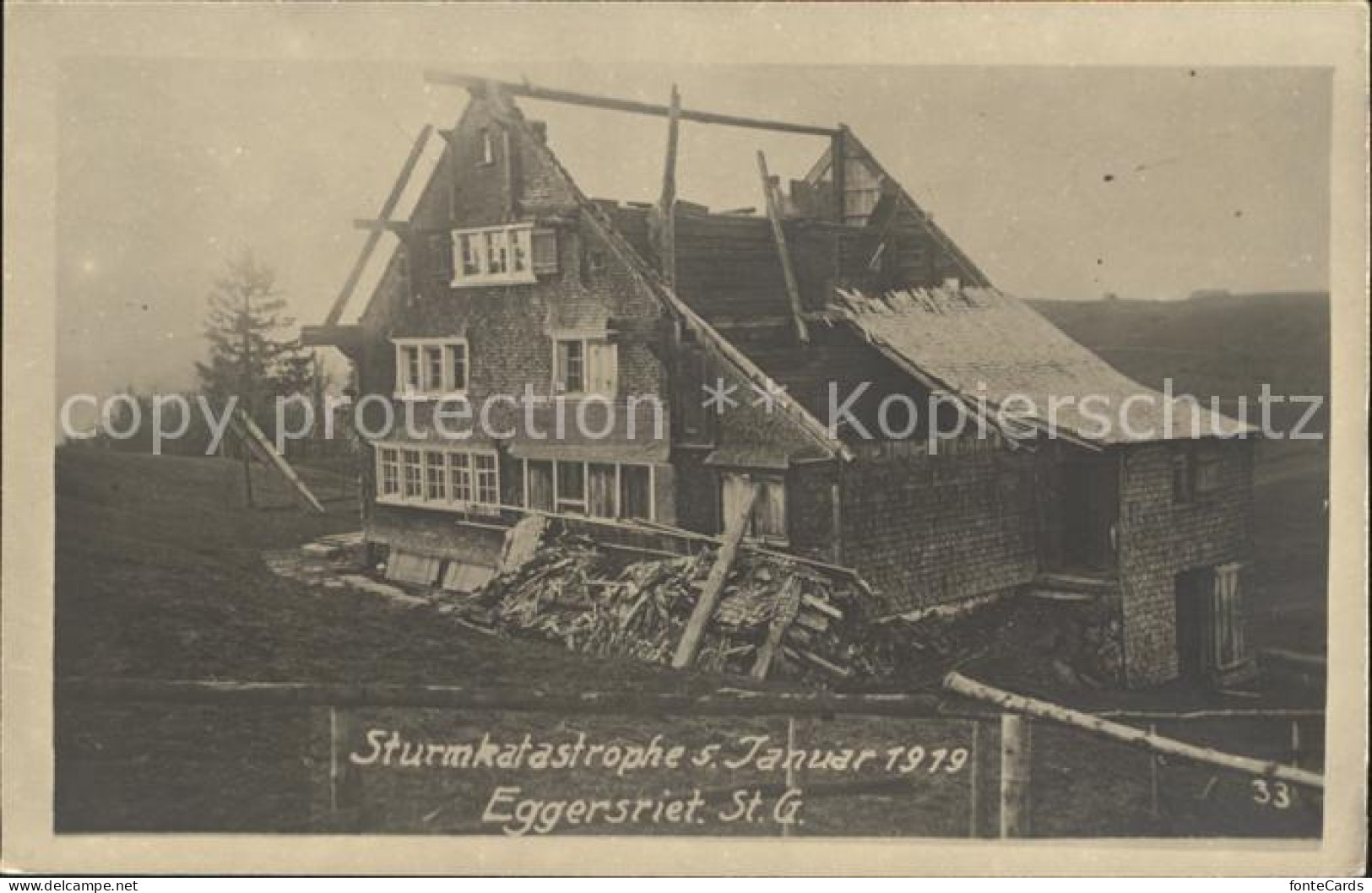 12009507 Eggersriet Sturmkatastrophe Januar 1919 Eggersriet - Autres & Non Classés
