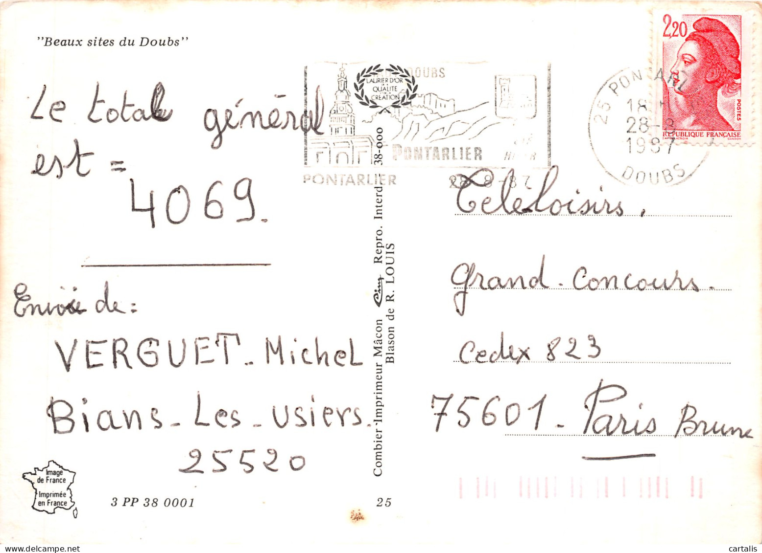 25-LE DOUBS-N°4202-B/0279 - Sonstige & Ohne Zuordnung