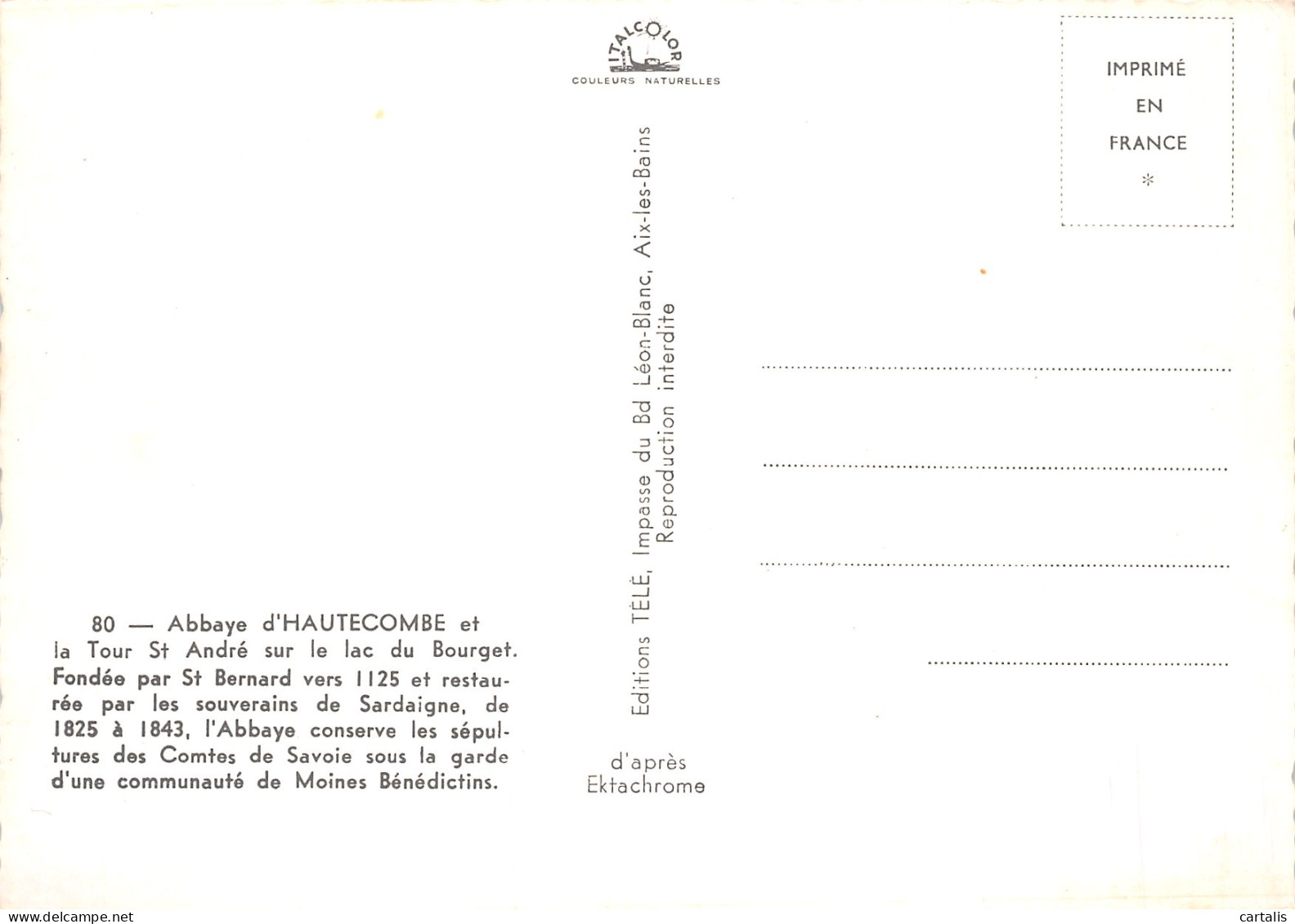 73-ABBAYE D HAUTECOMBE-N°4202-B/0155 - Other & Unclassified