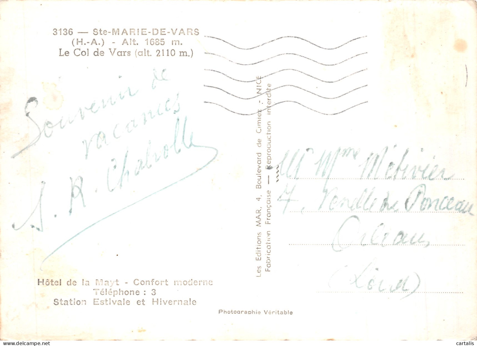 05-SAINTE MARIE DE VARS-N°4202-B/0023 - Altri & Non Classificati