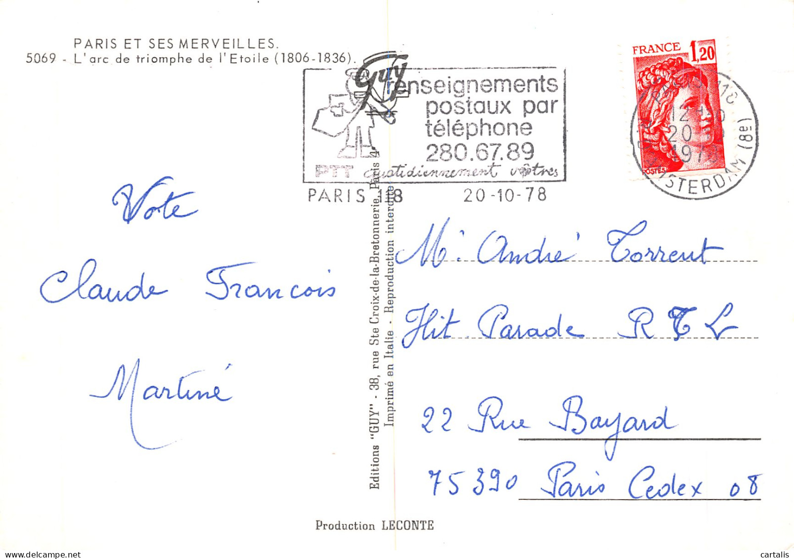 75-PARIS ARC DE TRIOMPHE DE L ETOILE-N°4202-A/0339 - Triumphbogen