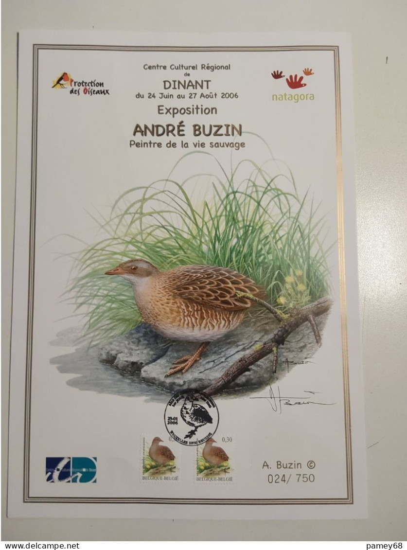 Souvenir Oiseaux André Buzin 2006 Dînant 024/750 Avec Signature. - 1985-.. Vögel (Buzin)