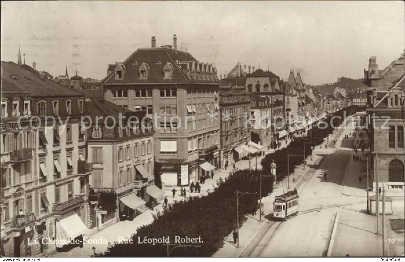 12007807 La Chaux-de-Fonds Rue Leopold Robert Tram La Chaux-de-Fonds - Otros & Sin Clasificación