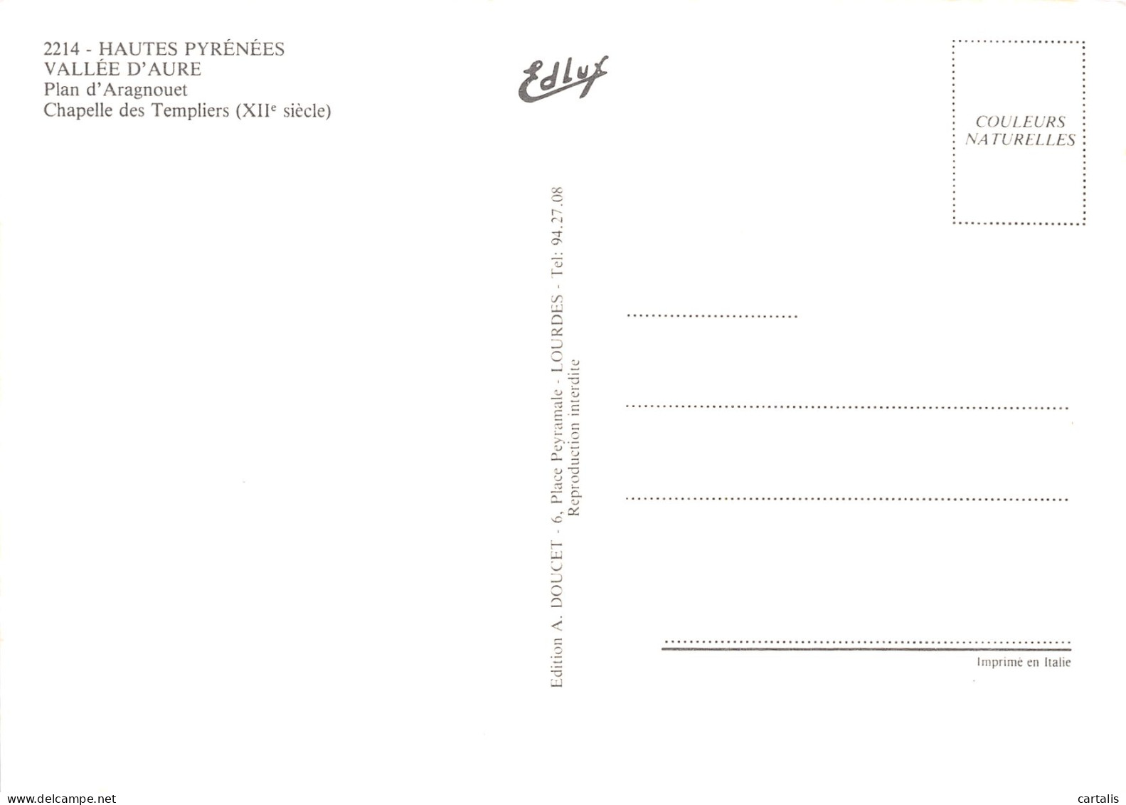 65-PLAN D ARAGNOUET-N°4202-D/0257 - Other & Unclassified