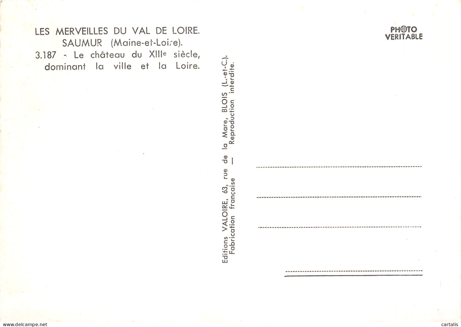 49-SAUMUR LE CHATEAU-N°4202-D/0247 - Saumur