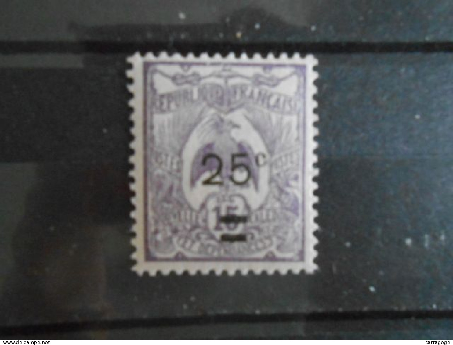 NOUVELLE-CALEDONIE YT 127 CAGOU 25c. S.15c. Violet* - Unused Stamps