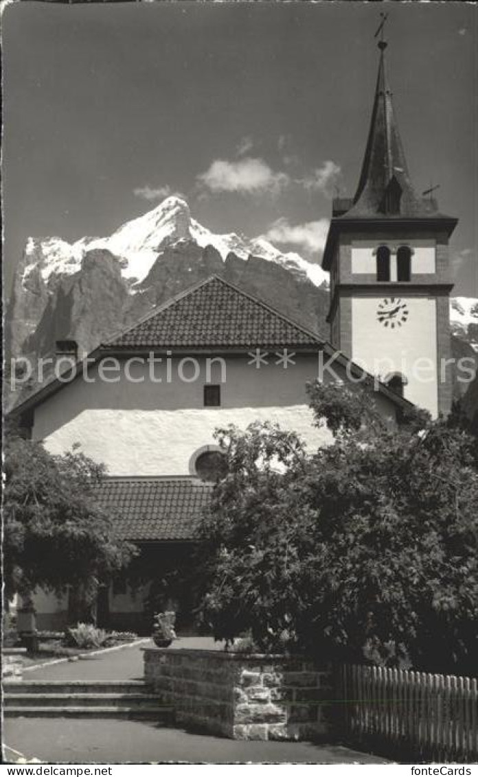 12006577 Grindelwald Kirche Und Wetterhorn Grindelwald - Sonstige & Ohne Zuordnung