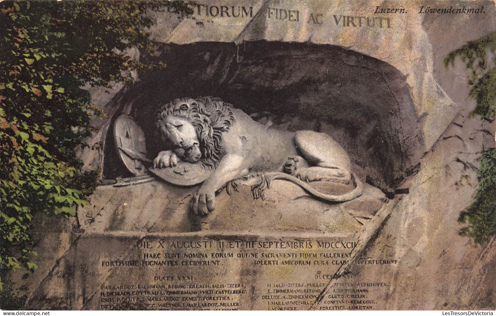 SUISSE - Luzern - Lowendekmal - Statue De Lion - Carte Postale Ancienne - Lucerne