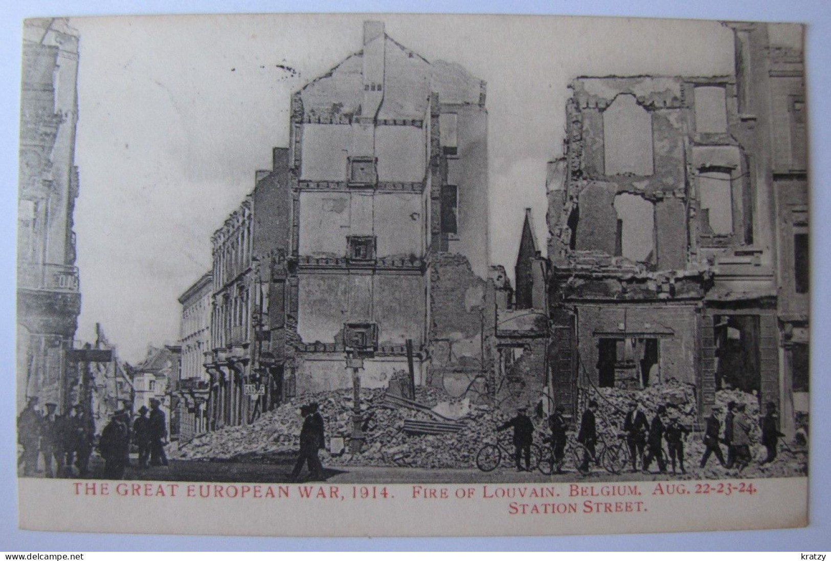 BELGIQUE - BRABANT FLAMAND - LEUVEN (LOUVAIN) - Après 1914 - Rue De La Gare - 1919 - Leuven