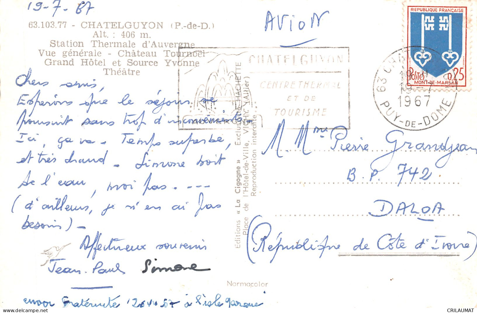 63-CHATELGUYON-N°5147-H/0235 - Altri & Non Classificati