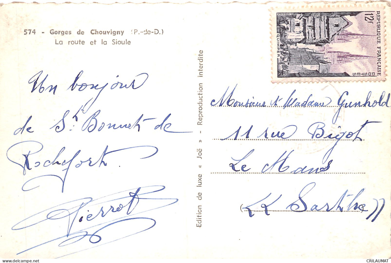 63-GORGES DE CHOUVIGNY-N°5147-H/0211 - Andere & Zonder Classificatie