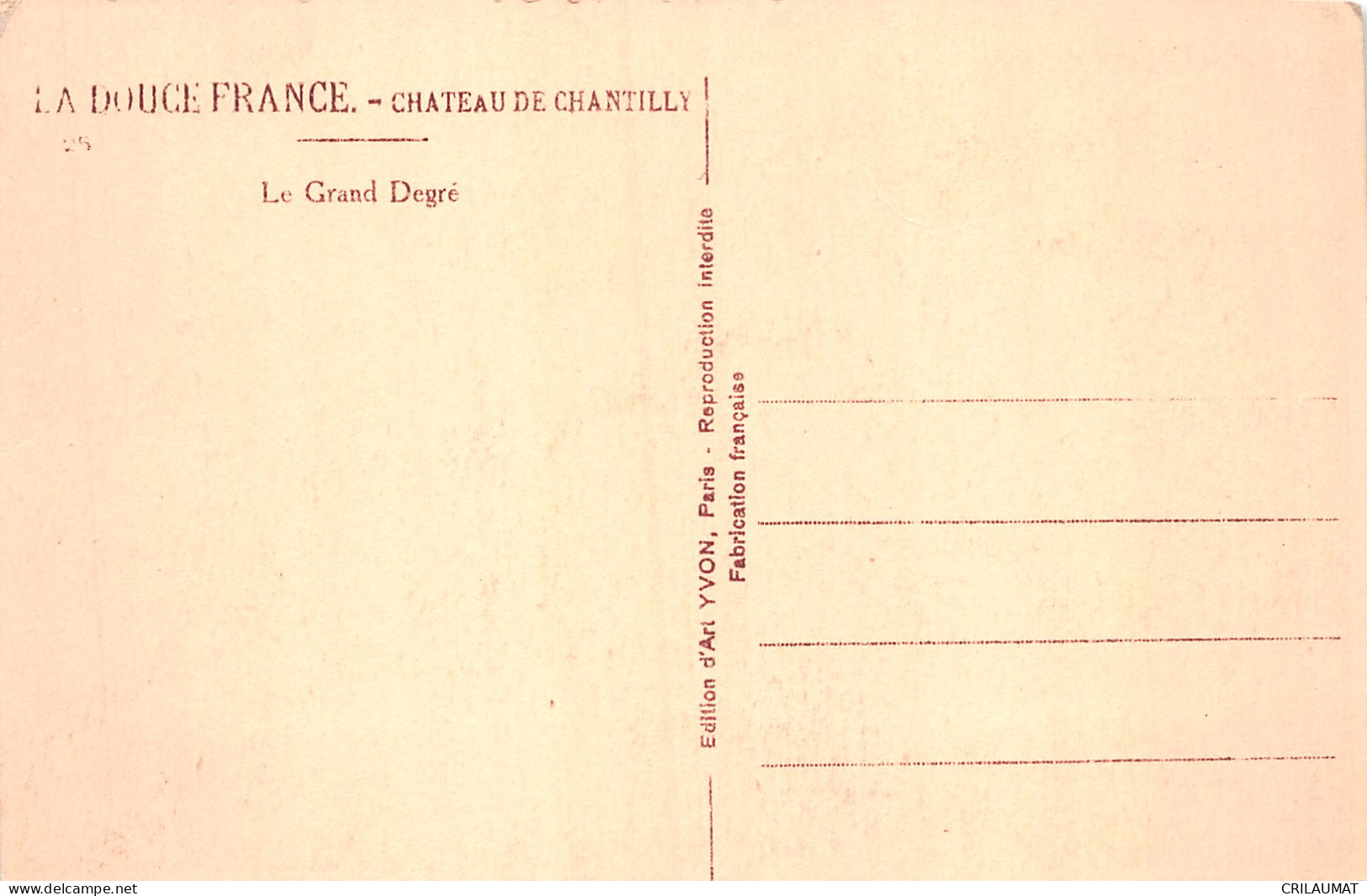 60-CHANTILLY LE CHÂTEAU-N°5147-G/0361 - Chantilly