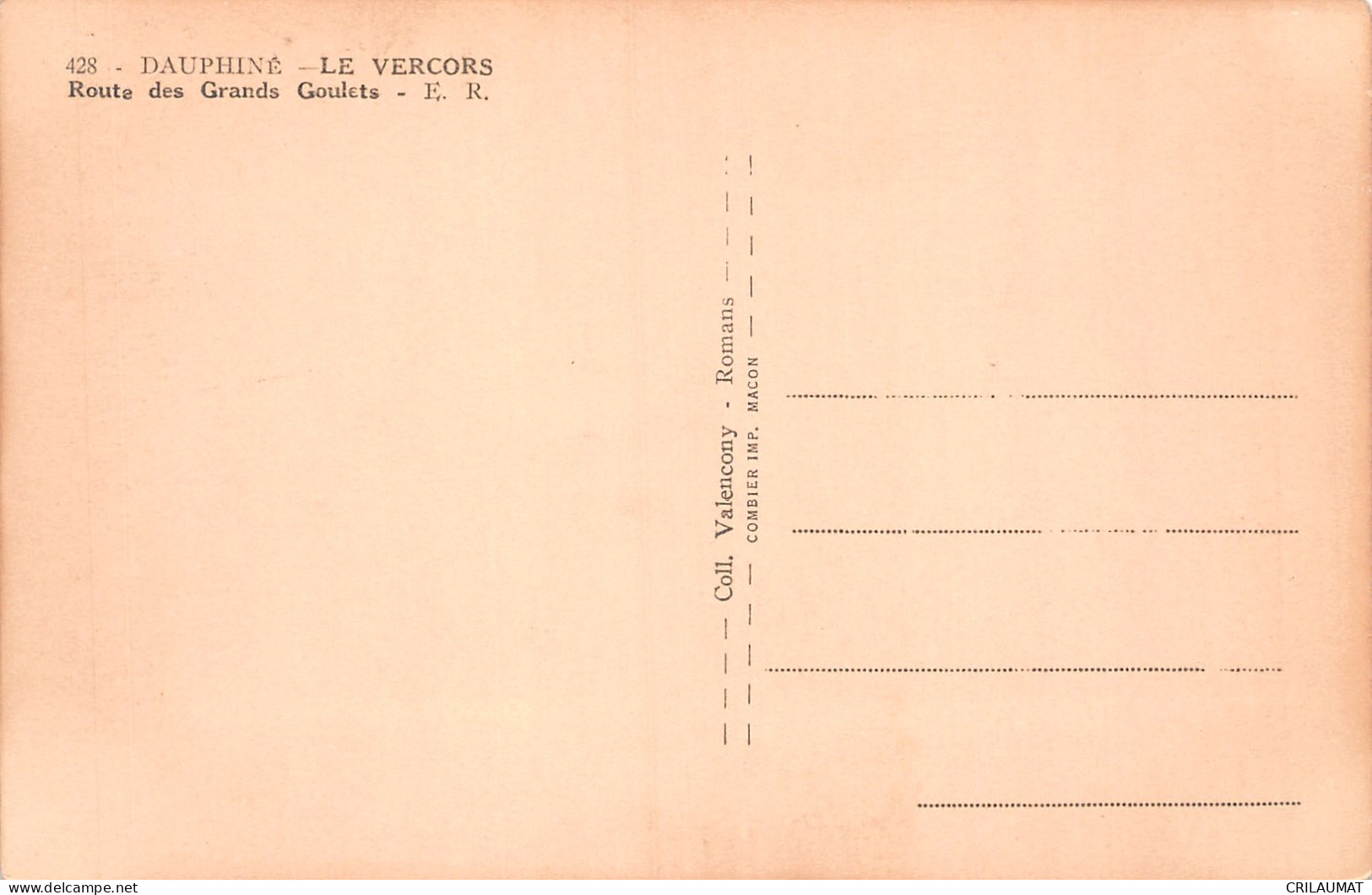 38-LE VERCORS ROUTE DES GRANDS GOULETS-N°5147-G/0297 - Other & Unclassified