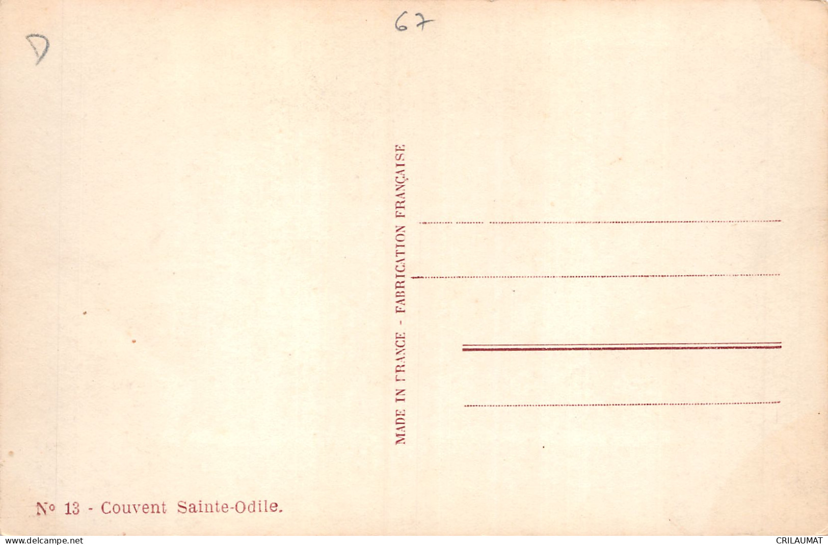 67-COUVENT SAINTE ODILE-N°5147-F/0315 - Other & Unclassified