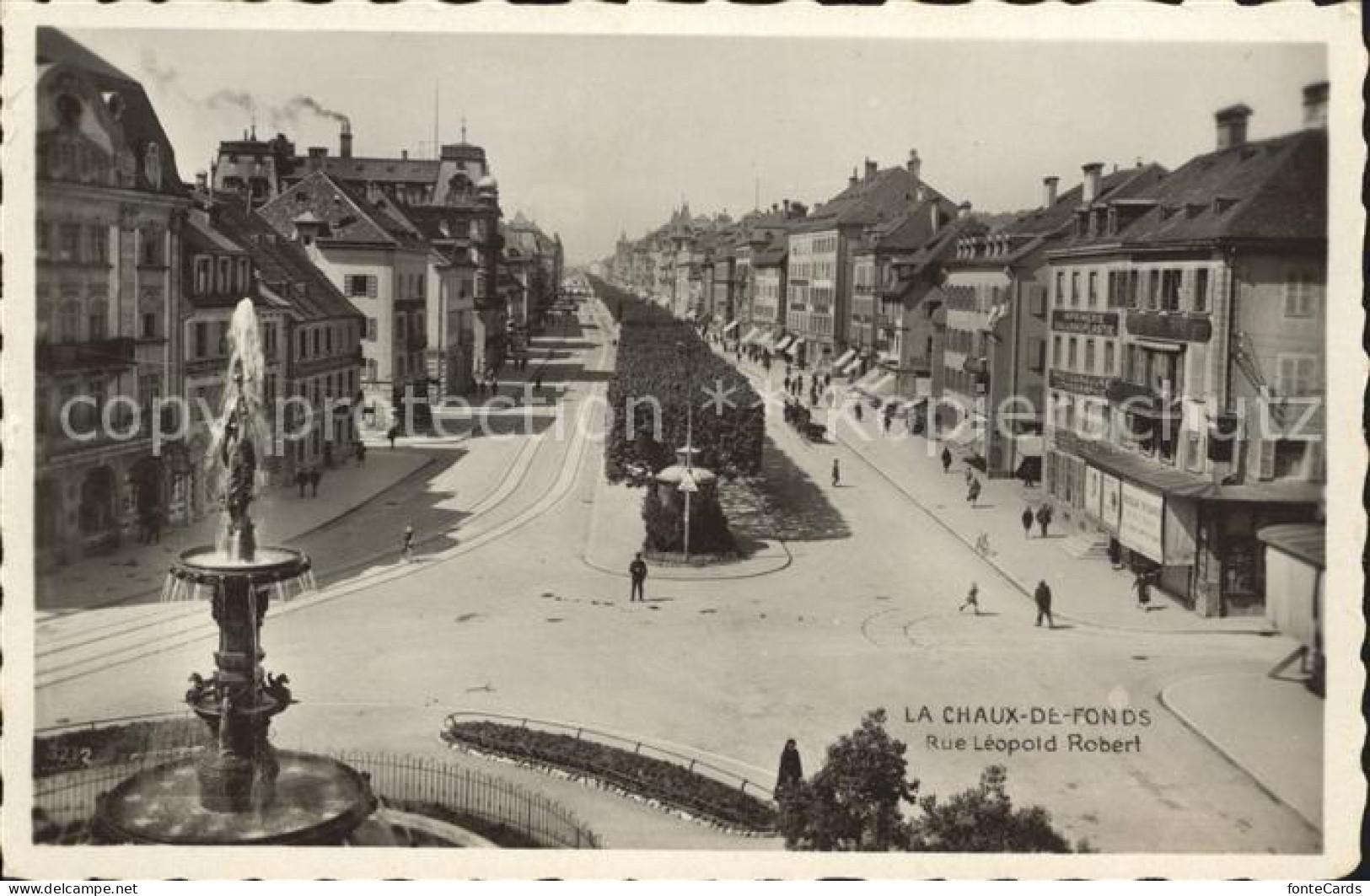 12005867 La Chaux-de-Fonds Grande Fontaine Rue Leopold Robert La Chaux-de-Fonds - Other & Unclassified