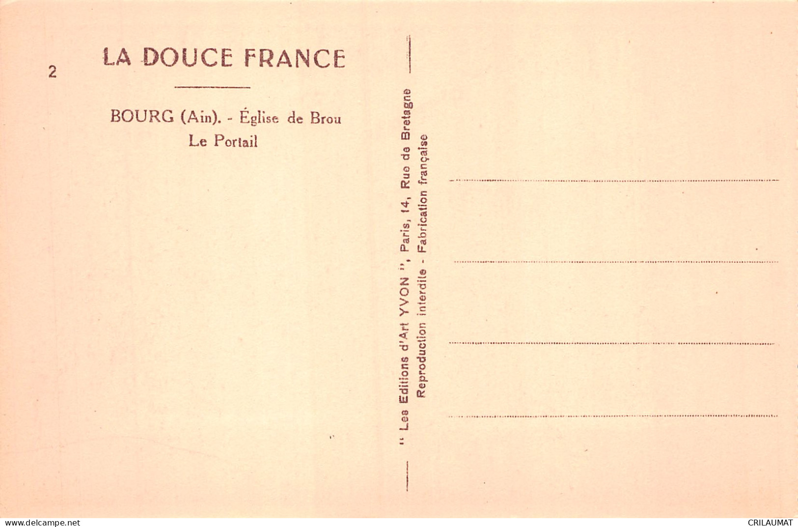 01-BOURG EGLISE DE BROU-N°5147-F/0291 - Sonstige & Ohne Zuordnung