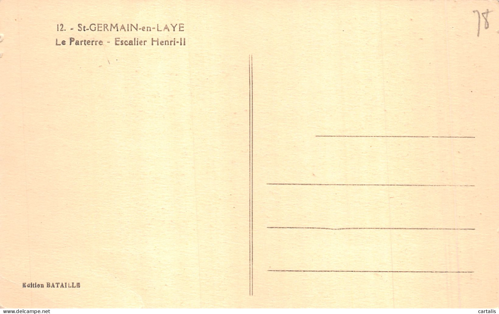 78-SAINT GERMAIN EN LAYE-N°4202-E/0329 - St. Germain En Laye
