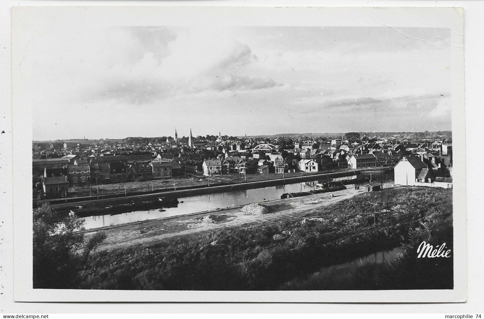 GANDON 12FR ORANGE CARTE CHAUNY AISNE CONVOYEUR ERQUELINES A PARIS 26.4.1952 - Bahnpost