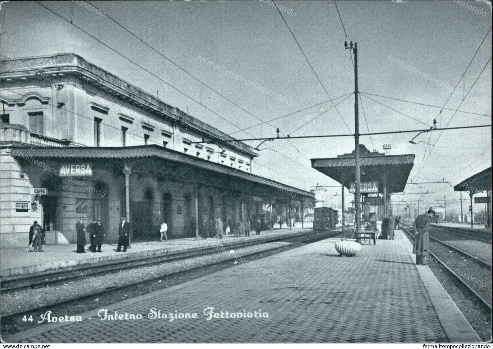 Cs619 Cartolina  Aversa Interno Stazione Ferroviaria Provincia Di Caserta - Caserta