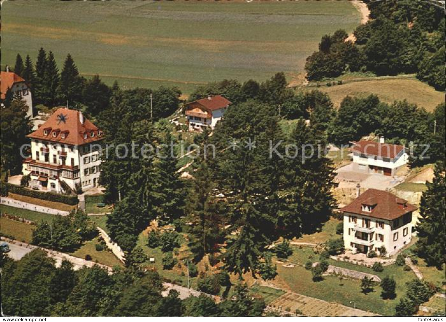 12004437 Preles Pension Vue Des Alpes Fliegeraufnahme Preles - Other & Unclassified