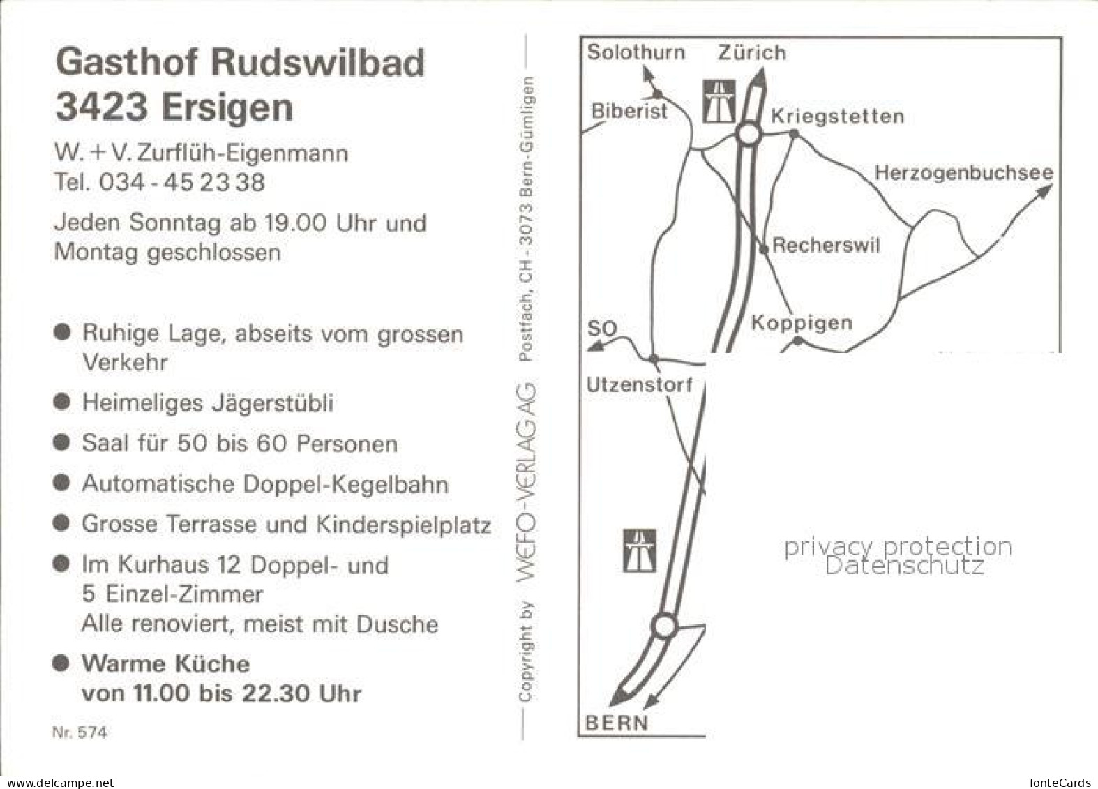 12004427 Ersigen Gasthof Rudswildbad  Ersigen - Other & Unclassified