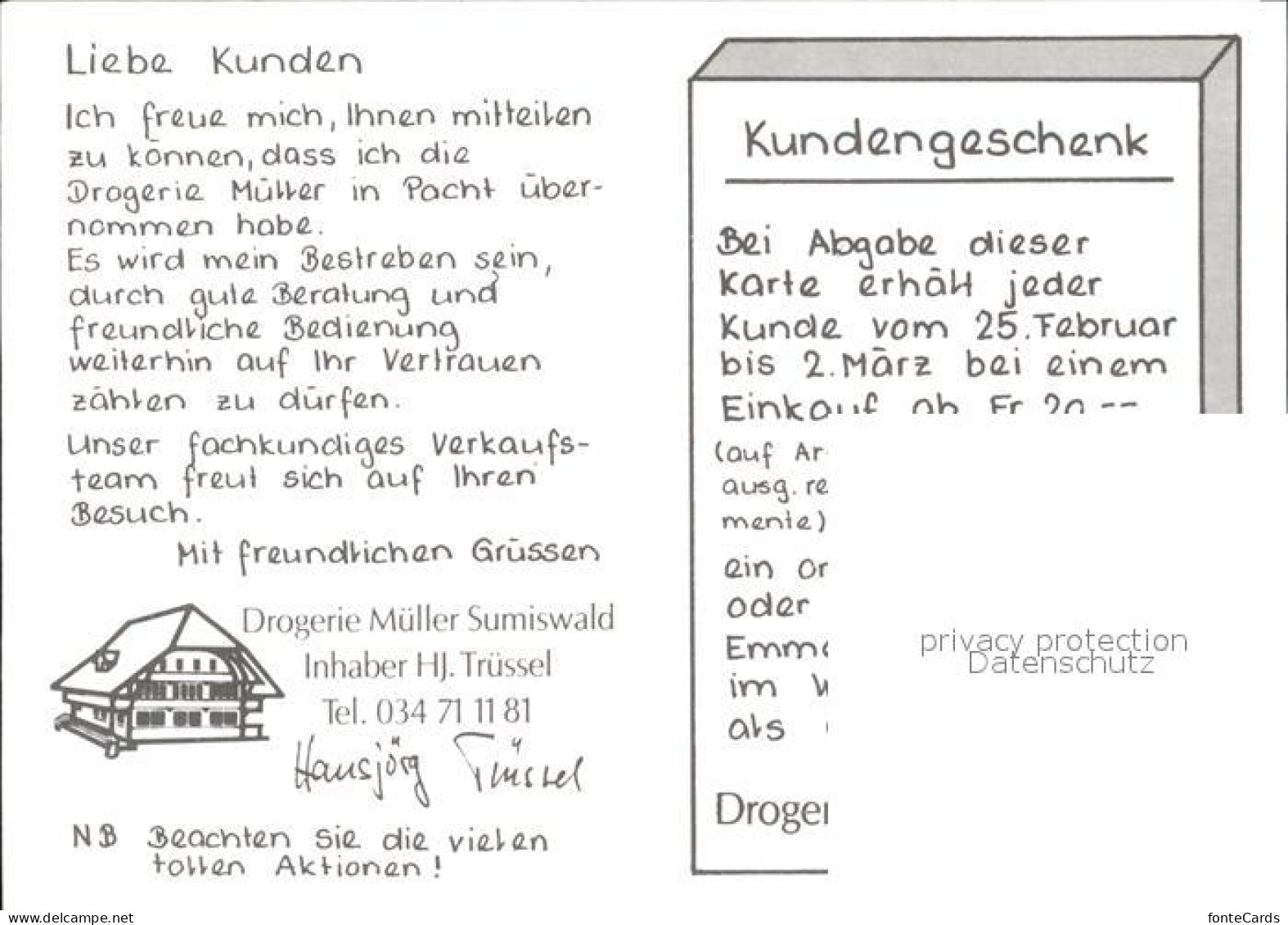 12004377 Sumiswald Drogerie Mueller Ortsansicht Sumiswald - Autres & Non Classés