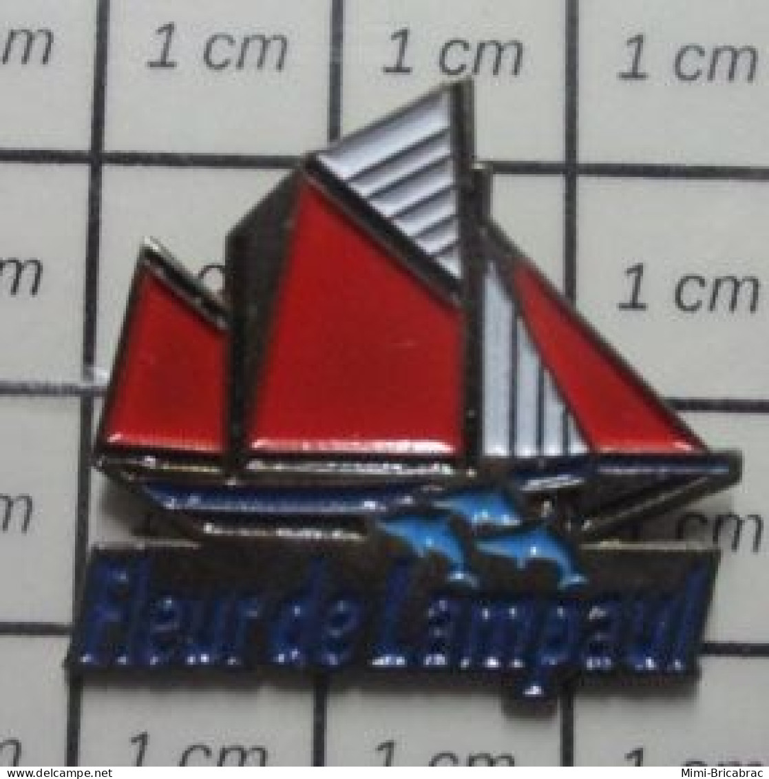 912B Pin's Pins / Beau Et Rare / BATEAUX / BATEAU VOILE VOILIER FLEUR DE LAMPAUL  Gabare Française - Bateaux