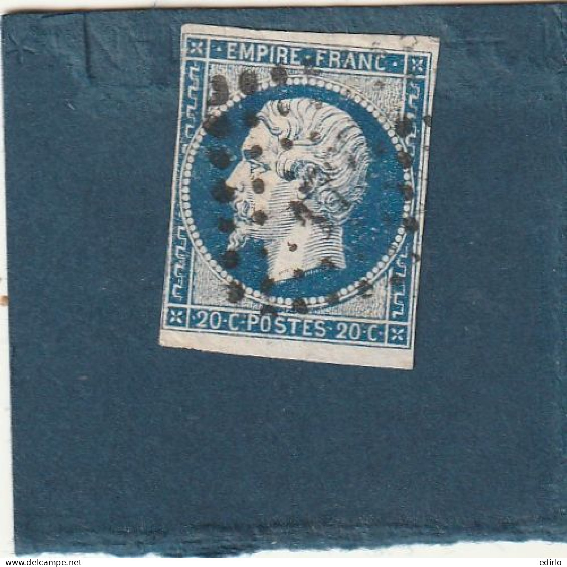///   FRANCE /// N° 14 Bleu 20cts  Bleu Foncé Losange Si 1735 LINAS  ?? Peu Courant - 1853-1860 Napoléon III