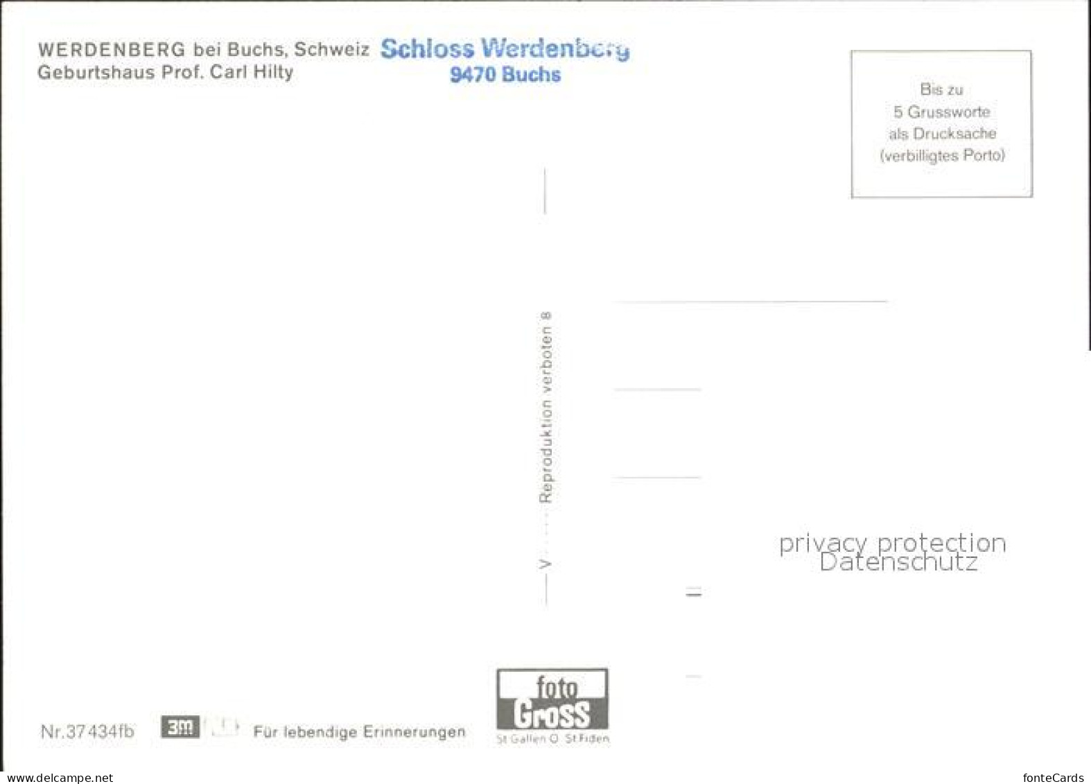 12001277 Werdenberg Geburtshaus Prof Carl Hilty Werdenberg - Autres & Non Classés