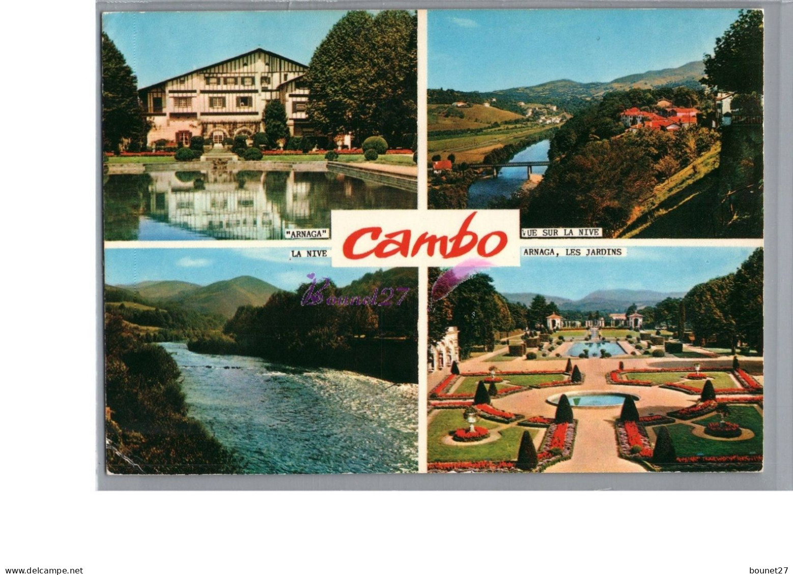 CAMBO LES BAINS 64 - L'Arnaga Et Les Jardins Vue Sur La Nive Multi Vue 1979 - Cambo-les-Bains