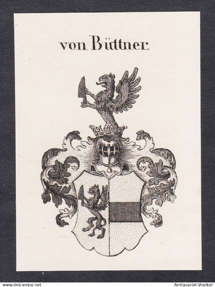 Von Büttner - Wappen Coat Of Arms - Stiche & Gravuren