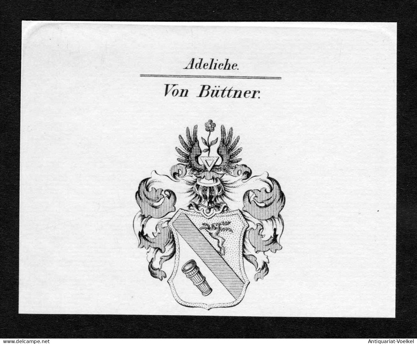 Von Büttner - Büttner Buettner Wappen Adel Coat Of Arms   Heraldry Heraldik - Stiche & Gravuren