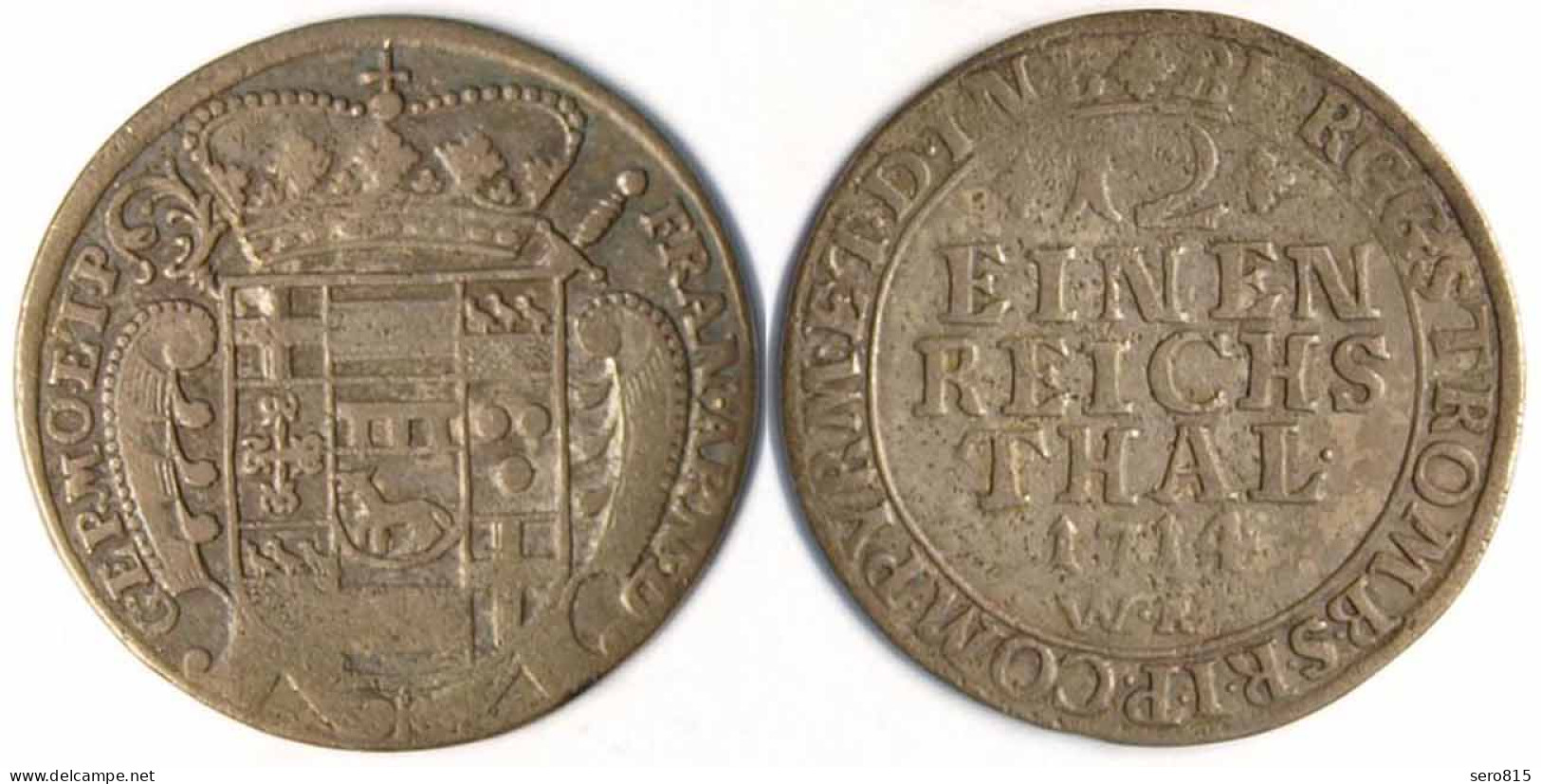 Münster Bistum 1/12 Thaler 1714 Franz Arnold V. Metternich 1706-18  (r1226 - Groschen & Andere Kleinmünzen