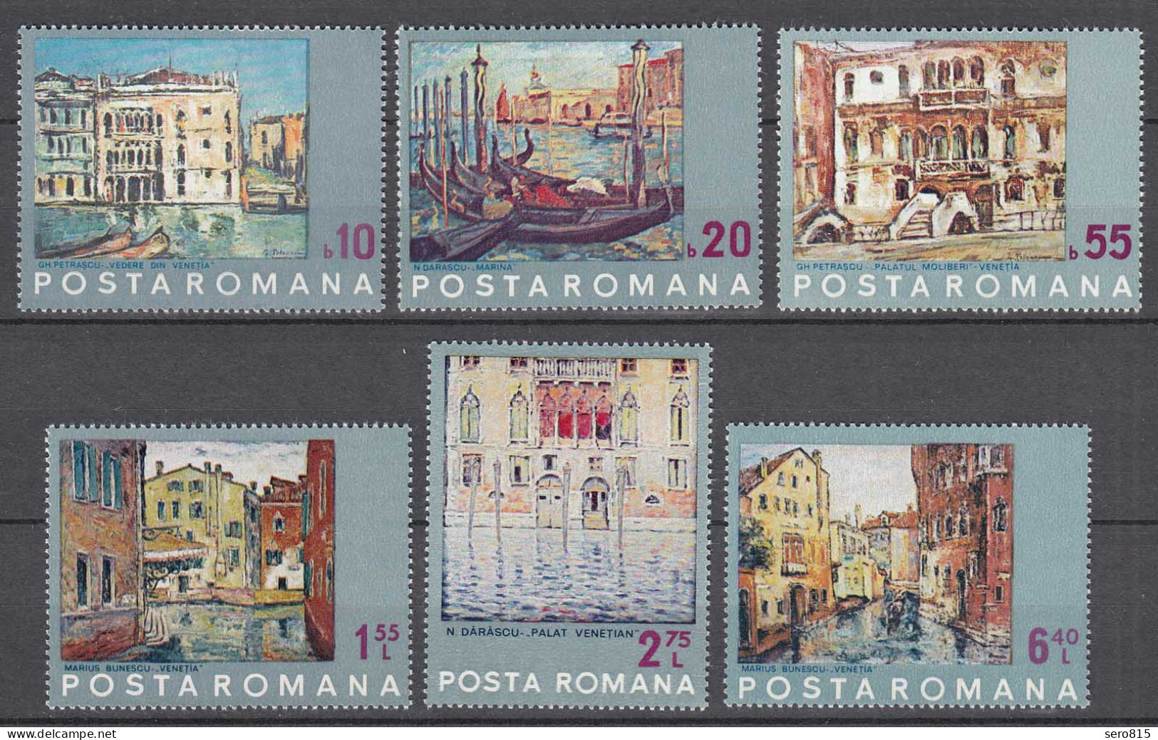 RUMÄNIEN - ROMANIA - 1972 UNESCO Rettet Venedig Mi.3053-58 Postfr.(22556 - Altri & Non Classificati