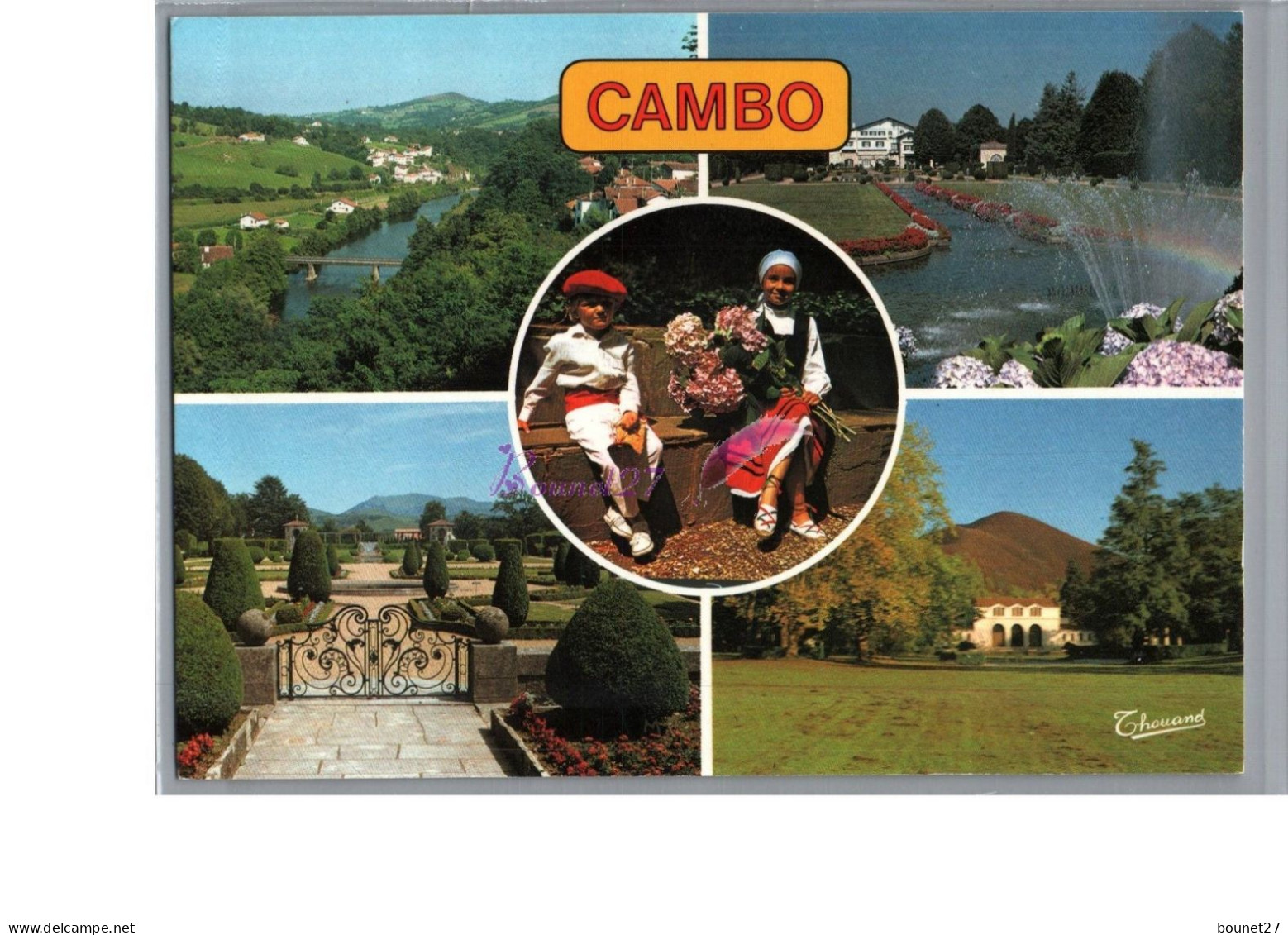 CAMBO LES BAINS 64 - L'Arnaga Et Les Jardins Vue Sur La Nive Multi Vue - Cambo-les-Bains
