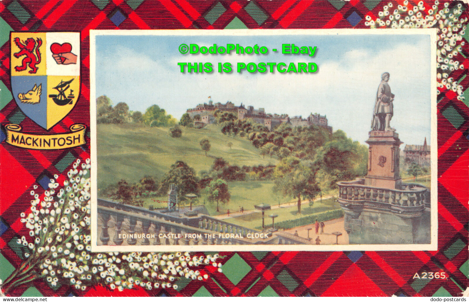 R416558 MacKintosh. Edinburgh Castle From The Floral Clock. A2365. Art Colour. 1 - World
