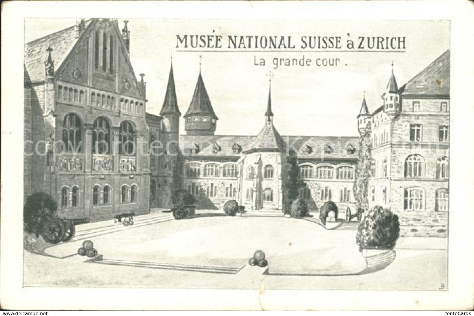11995457 Zuerich Musee National Suisse La Grande Cour Zuerich - Autres & Non Classés