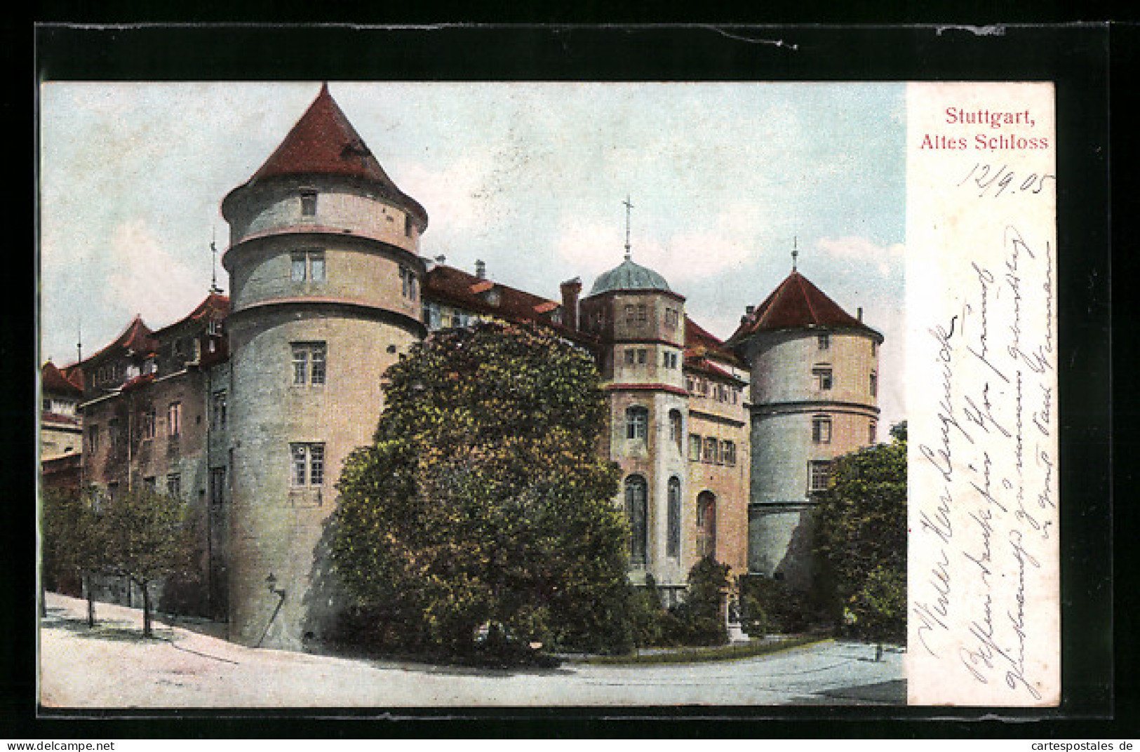 AK Stuttgart, Altes Schloss Mit Strassenpartie  - Sonstige & Ohne Zuordnung